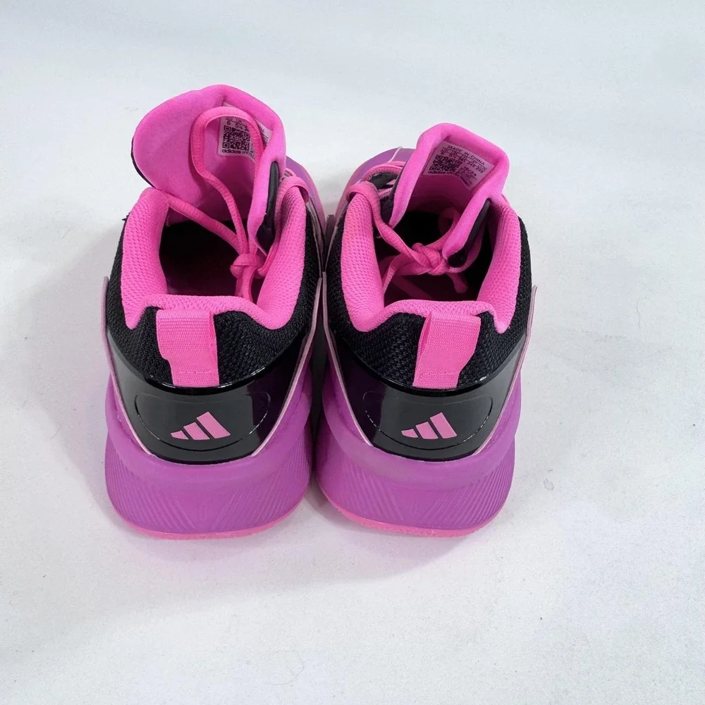 Adidas Dame Shoes Mens Size 6 Pink Black Basketball Sneakers Mid Top AJP7660